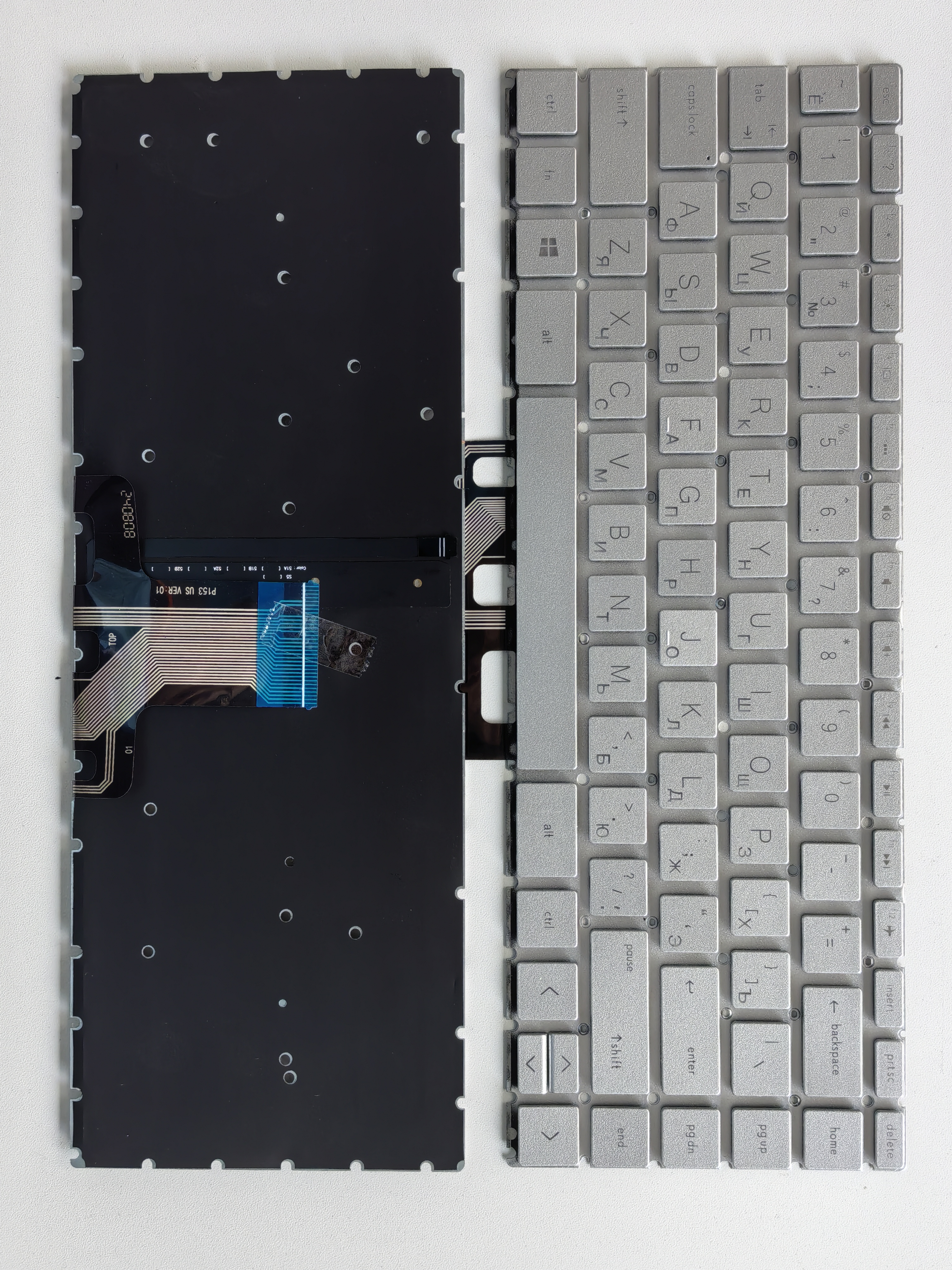 Picture of New Replacement Laptop Keyboard For HP 14-CE SILVER Backlit (OEM) RU Layout